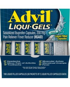 Advil Solubilized Ibuprofen Capsules 100 Units / 200 mg