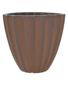DGP Decorative Planter in Rust Color with Wavy Design 50.8 cm x 38.1 cm / 20&quot; x 15&quot;