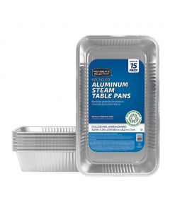 Selection Large Recycled Aluminum Trays 15 Units / 19.25&quot; x 11.5&quot; x 2.8&quot;