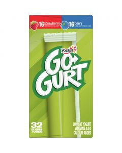 Yoplait Go Gurt Strawberry and Blueberry 32 Units / 56 g / 2 oz