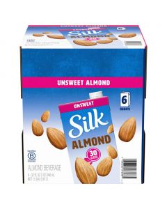 Silk Almond Original Unsweetened Beverage 6 Units / 946 mL / 32 oz