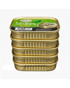 Grace Canned Sardines with Peppers in Vegetable Oil 5 Units / 106 g / 3.74 oz