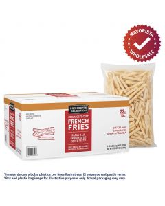 Selection Straight Cut Frozen French Fries for Frying 10 kg / 22 lb