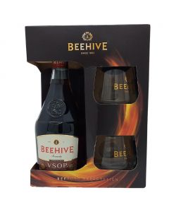 Beehive VSOP Brandy 700 mL / 23.67 oz + 2 Glasses