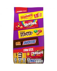 Snickers, M&amp;M&#039;s, Skittles and Starburst Chocolates and Confectionery Assorted Jumbo Pack 895.6 g / 31.59 oz