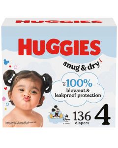 Huggies Snug &amp; Dry Size 4 Diapers / 136 Units
