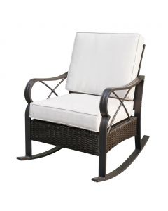 ’s Selection Wicker Rocking Chair with Back Cushion