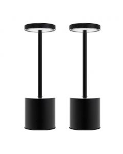 Aura LED Rechargeable LED Table Lamps with Touch Control 2 Units