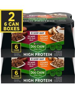 Purina Dog Chow Beef and Chicken Flavor Wet Dog Food 12 Units / 368 g