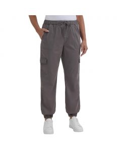 Chalc Industry Cargo-Style Pants with Elastic Waistband and Side Pockets for Women