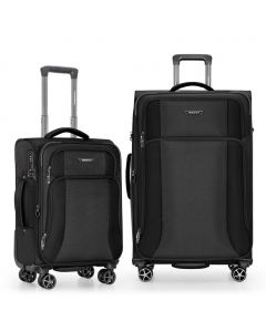 Traveler&#039;s Choice Expandable Fabric Luggage Set with Spinner Wheels 2 Pieces