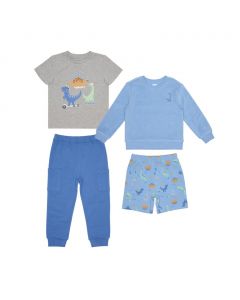 Pekkle 4-Piece Set with Elastic Waist and Soft Fabric for Boys