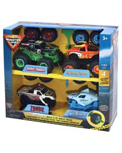 Monster Jam Mechanix Scale Collectible Vehicle Set 4 Units