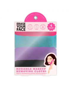 Erase Your Face Reusable Makeup Remover Cloths 4 Units
