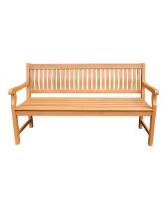 Wooden 3-Seat Garden Bench / 159 cm x 62 cm x 90 cm / 62.60&quot; x 24.41&quot; x 35.43&quot;