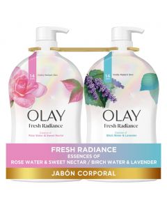 Olay Fresh Radiance Body Wash Birch Water &amp; Lavender Scent 2 Units / 1.03 L / 35 oz