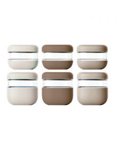 FreshBox 6-Piece Glass Food Containers