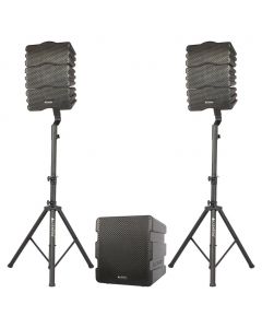Alien Pro Vector Sound System with Subwoofer + 2 Satellite Speakers with Stands