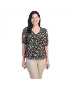 Carolina Belle Women&#039;s Short Sleeve Ruched Blouse
