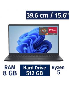 Dell 39.6 cm / 15. 6” Inches Laptop AMD Ryzen 8 Gigabytes / 512 Gigabytes LDC15255-A407BLK