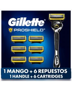 Gillette ProShield Razor 1 Handle + 6 Cartridges