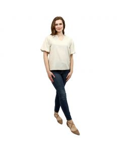 Leo and Nicole Women&#039;s Relaxed Fit Short Sleeve Blouse