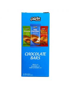Charles Chocolate Assorted Chocolate Bars 6 Units / 108 g / 3.81 oz