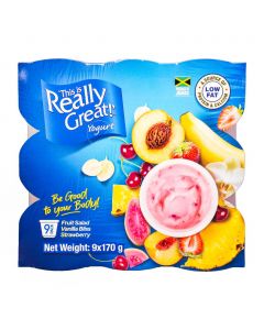 This Is Really Great Yogurt Strawberry, Vanilla and Fruit Flavor 9 Units / 170 g / 6 oz