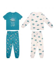 PL Sleep Boys' Cotton Pajama Set 4 Pieces