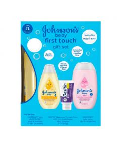 Johnson&#039;s Baby First Touch Gift Set with Head-to-Toe Wash &amp; Shampoo, Lotion and Desitin Cream