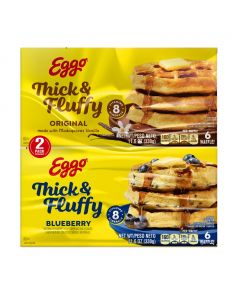 Eggo Thick &amp; Fluffy Waffles Original &amp; Blueberry 2 Units / 330 g / 11.6 oz