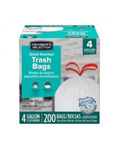 Selection Scented Drawstring Trash Bags 200 Units / 15 L / 4 gal