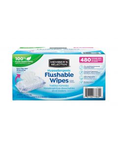Selection Flushable Wipes 8 Packs / 60 Units