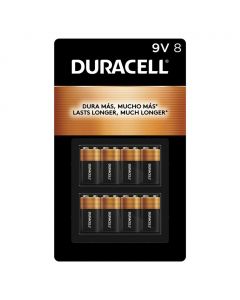 Duracell 9 V Alkaline Batteries 8 Units