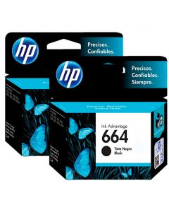 HP Ink 664 Cartridge Black 2 Units