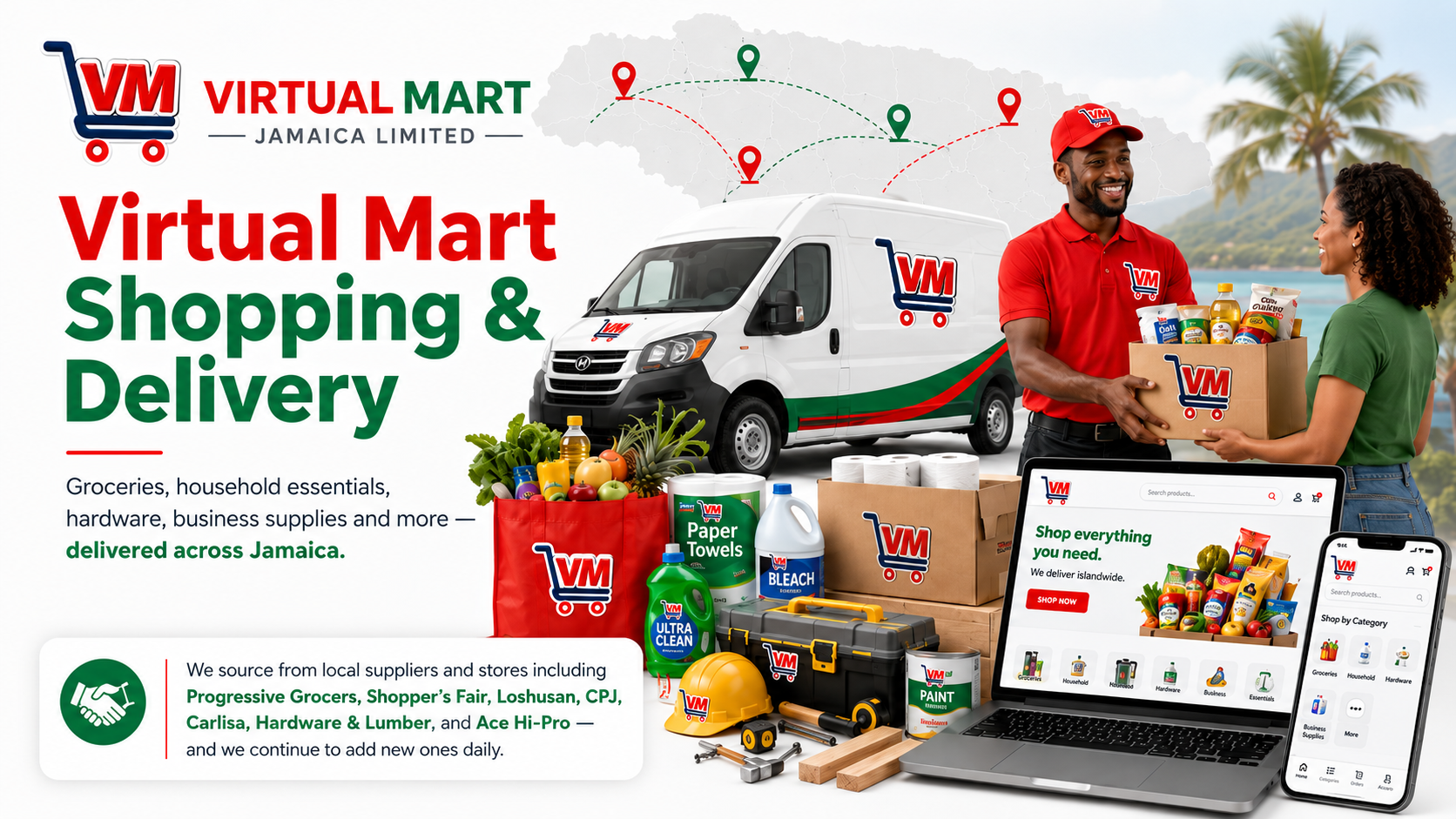 Virtual Mart Jamaica shopping and delivery service